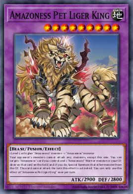 Amazoness Pet Liger King Yu-Gi-Oh card