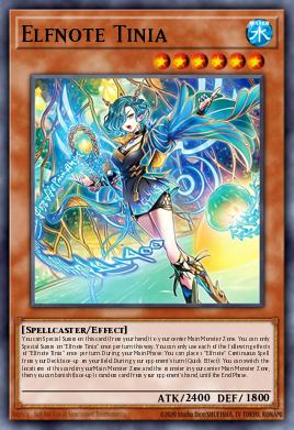 Elfnote Tinia Yu-Gi-Oh card