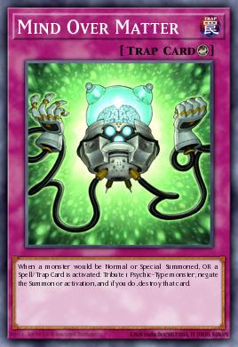 Mind Over Matter Yu-Gi-Oh card