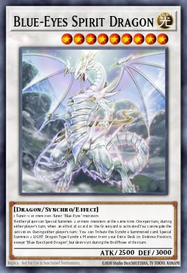 Blue-Eyes Spirit Dragon Yu-Gi-Oh card