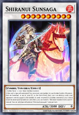 Shiranui Sunsaga Yu-Gi-Oh card
