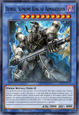 Demise, Supreme King of Armageddon Yu-Gi-Oh card