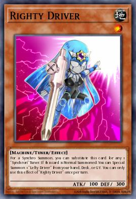 Righty Driver Yu-Gi-Oh card