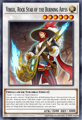 Virgil, Rock Star of the Burning Abyss Yu-Gi-Oh card