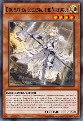 Dogmatika Ecclesia, the Virtuous Yu-Gi-Oh card