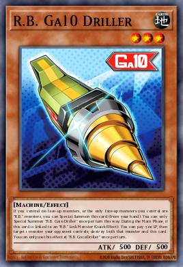 R.B. Ga10 Driller Yu-Gi-Oh card