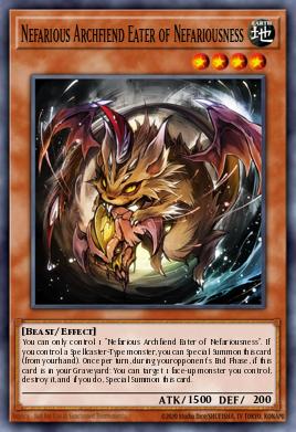 Nefarious Archfiend Eater of Nefariousness Yu-Gi-Oh card