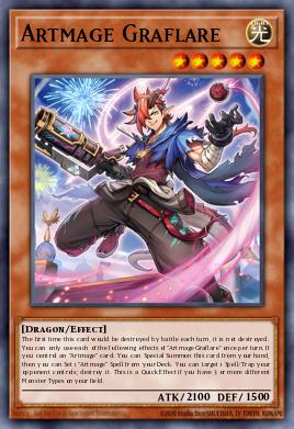 Artmage Graflare Yu-Gi-Oh card