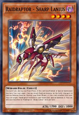 Raidraptor - Sharp Lanius Yu-Gi-Oh card