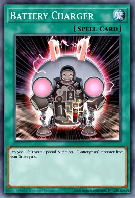 Battery Charger Yu-Gi-Oh card