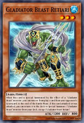 Gladiator Beast Retiari Yu-Gi-Oh card