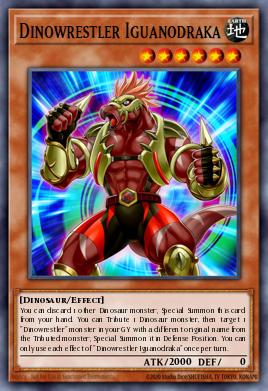 Dinowrestler Iguanodraka Yu-Gi-Oh card