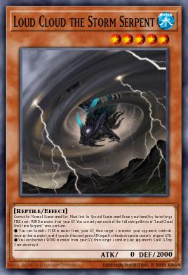Loud Cloud the Storm Serpent Yu-Gi-Oh card