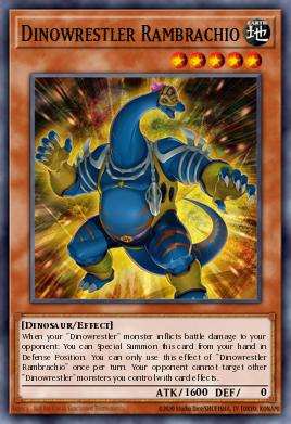 Dinowrestler Rambrachio Yu-Gi-Oh card
