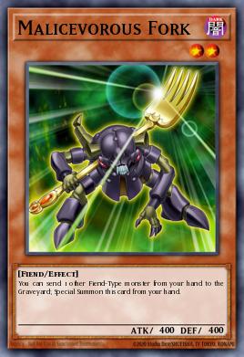 Malicevorous Fork Yu-Gi-Oh card