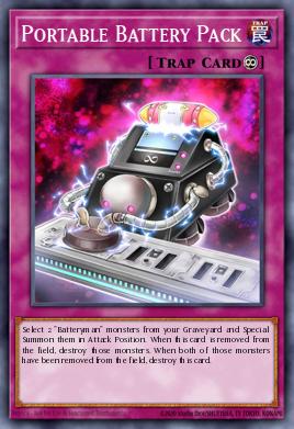 Portable Battery Pack Yu-Gi-Oh card