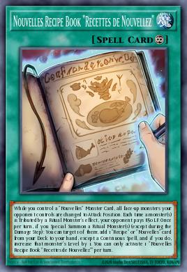 Nouvelles Recipe Book "Recettes de Nouvellez" Yu-Gi-Oh card