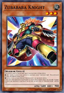 Zubababa Knight Yu-Gi-Oh card