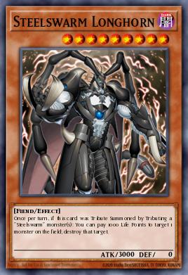 Steelswarm Longhorn Yu-Gi-Oh card
