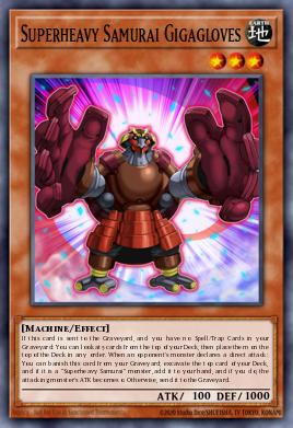 Superheavy Samurai Gigagloves Yu-Gi-Oh card