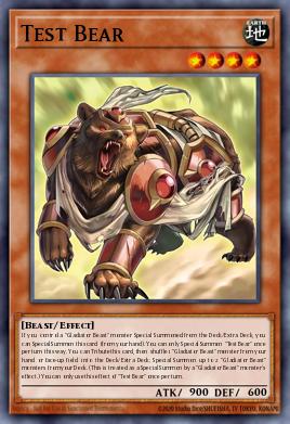 Test Bear Yu-Gi-Oh card