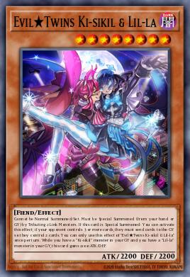 Evil★Twins Ki-sikil & Lil-la Yu-Gi-Oh card