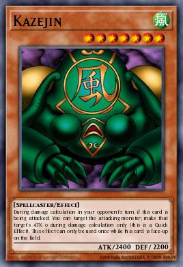 Kazejin Yu-Gi-Oh card