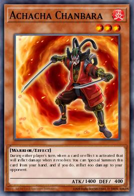 Achacha Chanbara Yu-Gi-Oh card