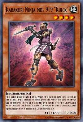 Karakuri Ninja mdl 919 "Kuick" Yu-Gi-Oh card