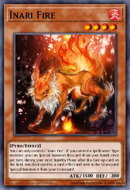 Inari Fire Yu-Gi-Oh card