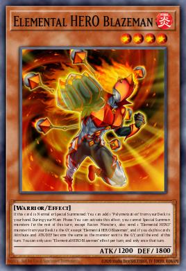 Elemental HERO Blazeman Yu-Gi-Oh card