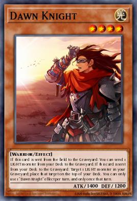 Dawn Knight Yu-Gi-Oh card