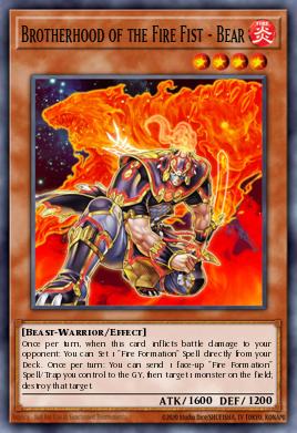 Brotherhood of the Fire Fist - Bear Yu-Gi-Oh card