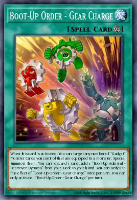 Boot-Up Order - Gear Charge Yu-Gi-Oh card