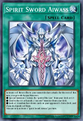 Sacred Spirit Sword Aiwass Yu-Gi-Oh card