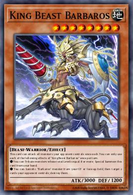 King Beast Barbaros Yu-Gi-Oh card