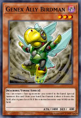 Genex Ally Birdman Yu-Gi-Oh card