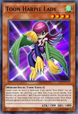 Toon Harpie Lady Yu-Gi-Oh card