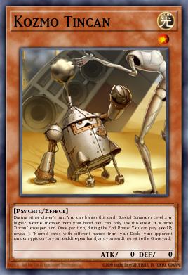 Kozmo Tincan Yu-Gi-Oh card