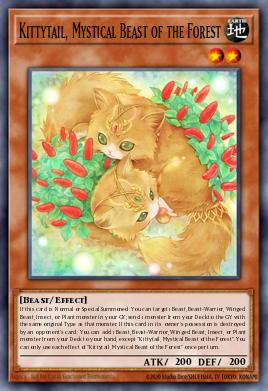 Kittytail, Mystical Beast of the Forest Yu-Gi-Oh card