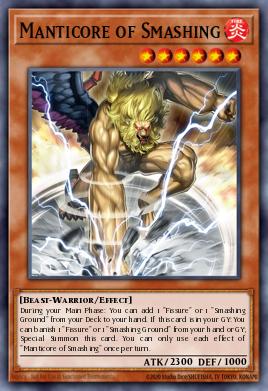 Manticore of Smashing Yu-Gi-Oh card
