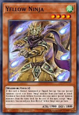 Yellow Ninja Yu-Gi-Oh card
