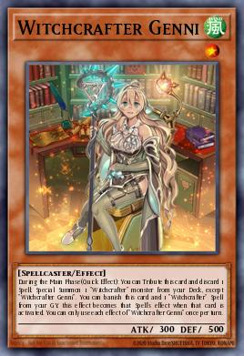 Witchcrafter Genni Yu-Gi-Oh card