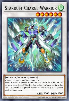 Stardust Charge Warrior Yu-Gi-Oh card