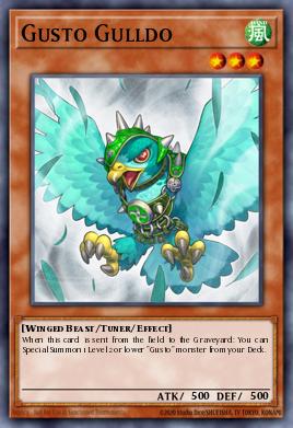 Gusto Gulldo Yu-Gi-Oh card