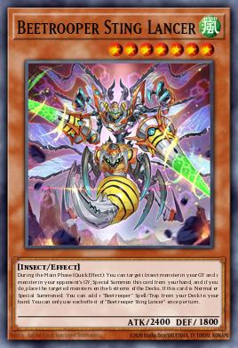 Beetrooper Sting Lancer Yu-Gi-Oh card