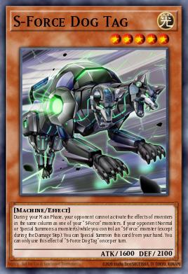 S-Force Dog Tag Yu-Gi-Oh card