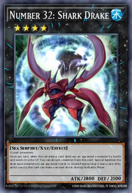 Number 32: Shark Drake Yu-Gi-Oh card