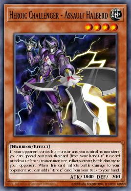 Heroic Challenger - Assault Halberd Yu-Gi-Oh card