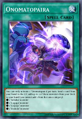 Onomatopaira Yu-Gi-Oh card